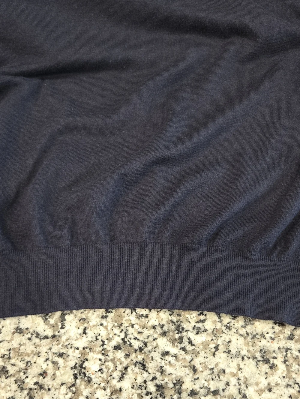 MASSIMO DUTTI COTTON SILK CASHMERE BLEND V- NECK SWEATER. SIZE XXL. NAVY BLUE